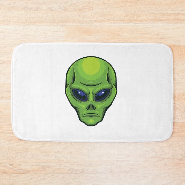 Item preview, Cute Green Alien Head Cartoon | UFO Sci-Fi Illustration designed and sold by WISDOMCHARLES.
