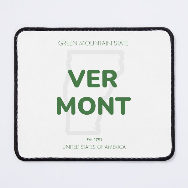 Item preview, Vermont, Modern Typographic Wall Art designed and sold by MarkedArtPrints.