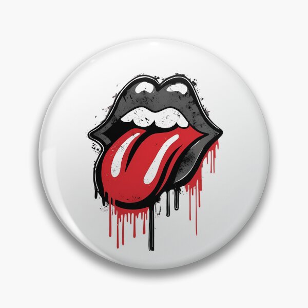 Item preview, Rock Lips Dripping Tongue designed and sold by ArtOnCloth.