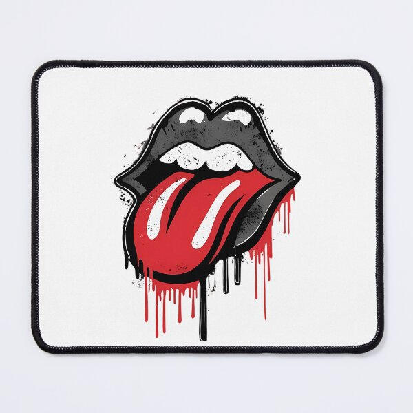 Item preview, Rock Lips Dripping Tongue designed and sold by ArtOnCloth.
