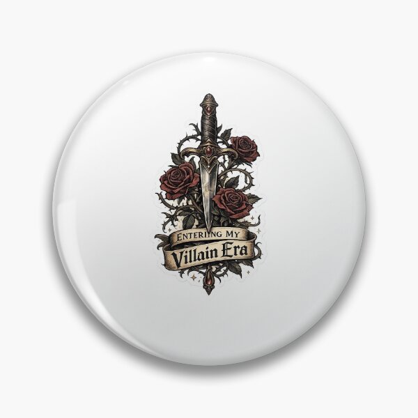 Item preview, Entering My Villain Era - Dark Floral Dagger Empowerment Aesthetic Sticker designed and sold by Saniyamirza07.