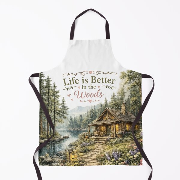 Item preview, Life Is Better in the Woods - Woodland Cabin designed and sold by Willow & Walnut Studio.