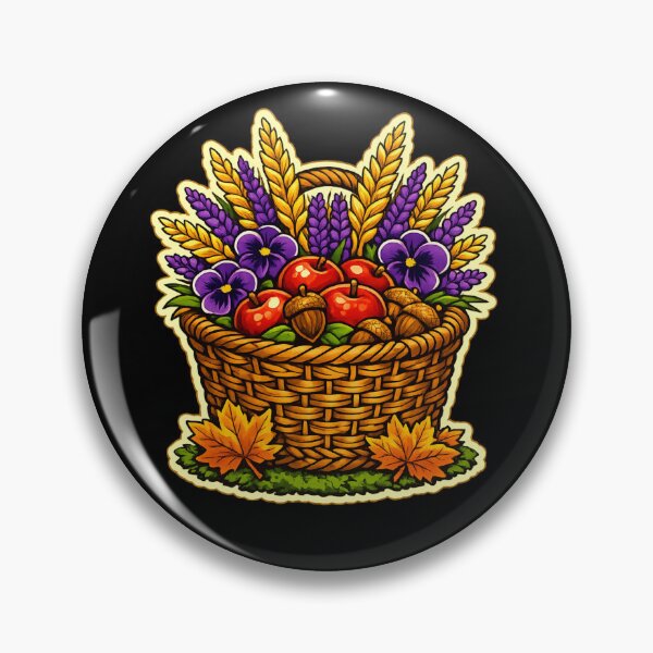 Item preview, Autumn Harvest Basket - Bold Graphic Fall Illustration Art designed and sold by ArtoryWorks.
