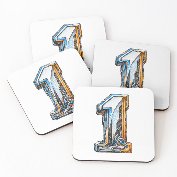 Item preview, Number 1 Sci-Fi Mechanical Typography Design designed and sold by GalaMine.