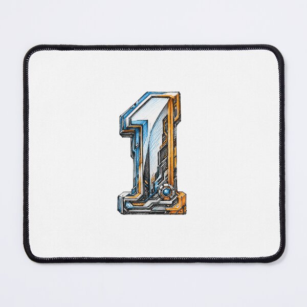 Item preview, Number 1 Sci-Fi Mechanical Typography Design designed and sold by GalaMine.