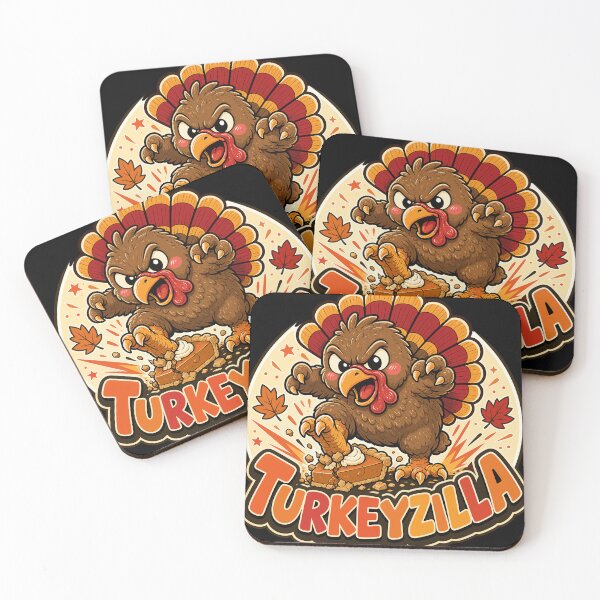 Item preview, Turkeyzilla Stomping Pie Autumn Holiday Fowl designed and sold by markymaarty.