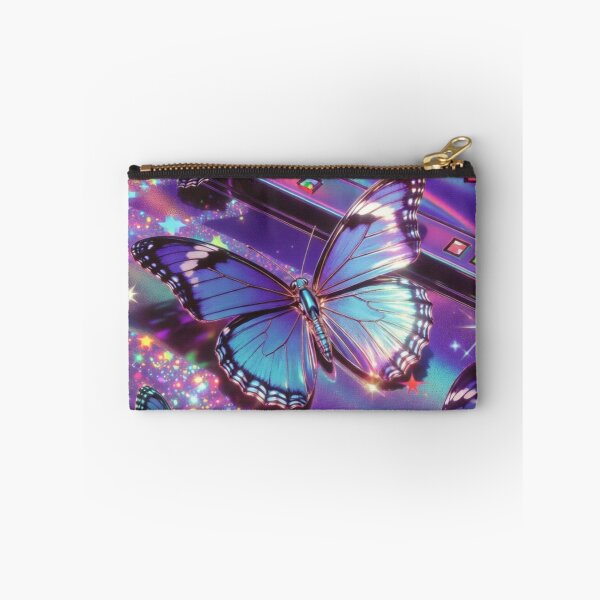 Item preview, Y2K Chrome Metallic Butterflies Holographic designed and sold by IntelliMindDesigns.