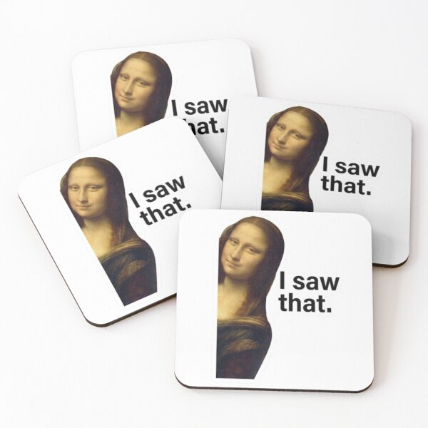 Item preview, Mona Lisa I Saw That Sticker - Funny Art History Meme Decal designed and sold by devstation.