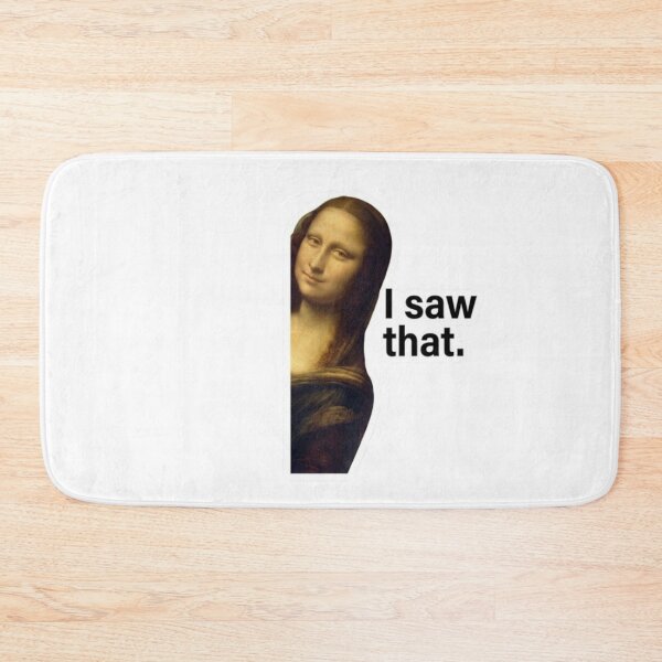 Item preview, Mona Lisa I Saw That Sticker - Funny Art History Meme Decal designed and sold by devstation.