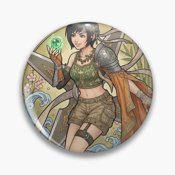 Item preview, Yuffie in the style of Alphonse Mucha designed and sold by Solace Sparkles.