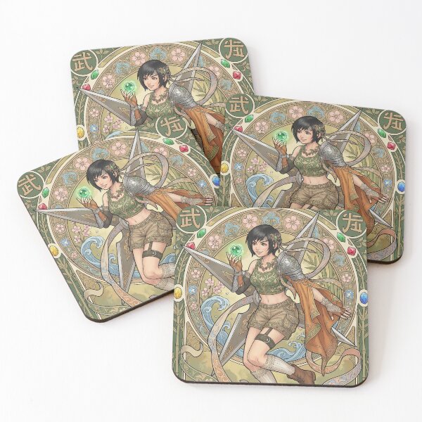 Item preview, Yuffie in the style of Alphonse Mucha designed and sold by Solace Sparkles.