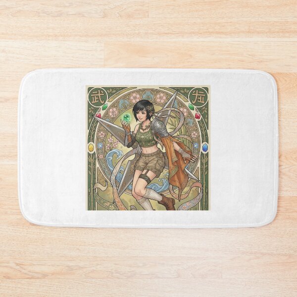 Item preview, Yuffie in the style of Alphonse Mucha designed and sold by Solace Sparkles.