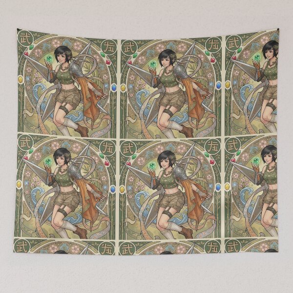 Item preview, Yuffie in the style of Alphonse Mucha designed and sold by Solace Sparkles.
