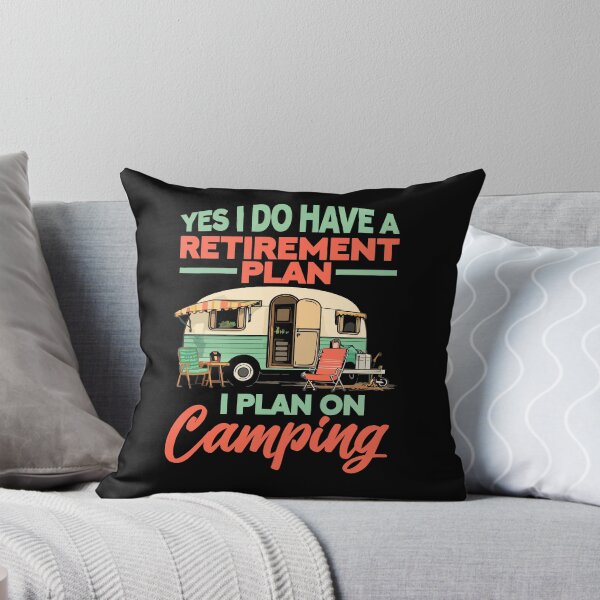 Item preview, Yes I Do Have A Retirement Plan I Plan On Camping - Retro Camper Art designed and sold by BendyBeasts.