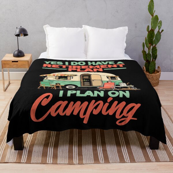 Item preview, Yes I Do Have A Retirement Plan I Plan On Camping - Retro Camper Art designed and sold by BendyBeasts.