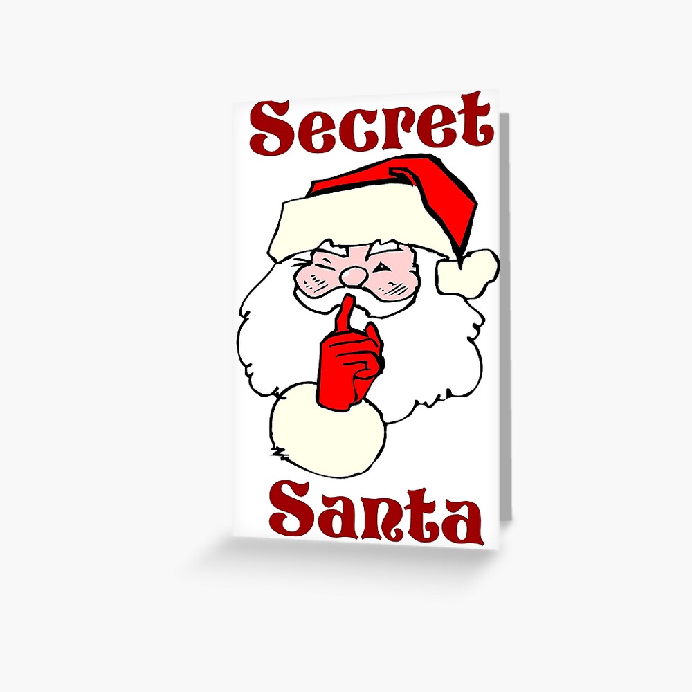 secret-santa-greeting-card-for-sale-by-blackstargirl-redbubble