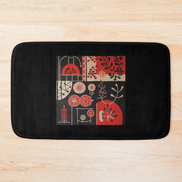 Item preview, geometric botanical folk retro abstract botanical composition designed and sold by Johnnathan gaga.