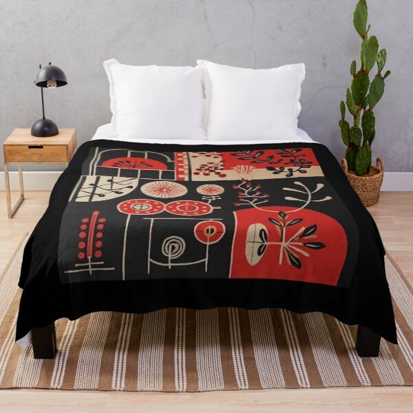 Item preview, geometric botanical folk retro abstract botanical composition designed and sold by Johnnathan gaga.