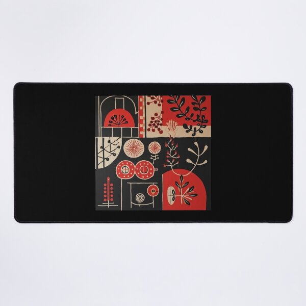 Item preview, geometric botanical folk retro abstract botanical composition designed and sold by Johnnathan gaga.