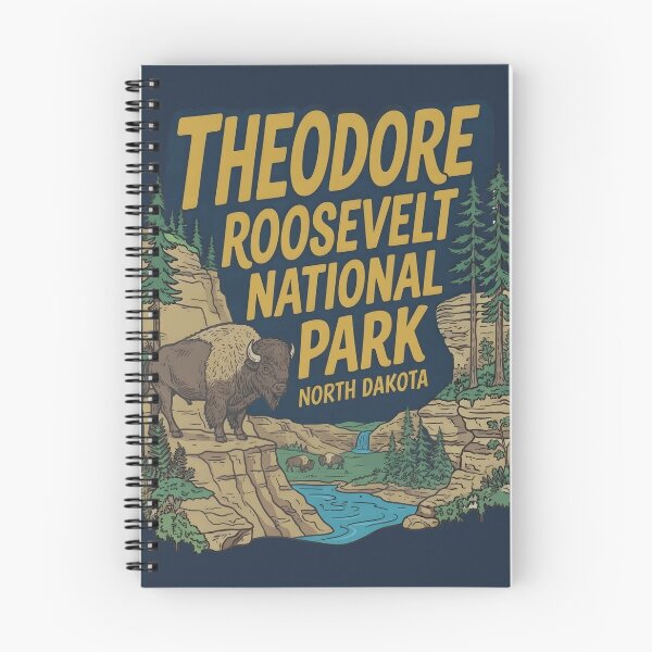Item preview, Theodore Roosevelt National Park North Dakota Cute Bison Landscape  designed and sold by HowToCanadian.