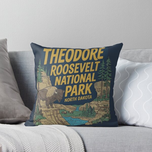 Item preview, Theodore Roosevelt National Park North Dakota Cute Bison Landscape  designed and sold by HowToCanadian.