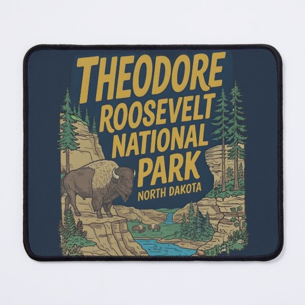 Item preview, Theodore Roosevelt National Park North Dakota Cute Bison Landscape designed and sold by HowToCanadian.