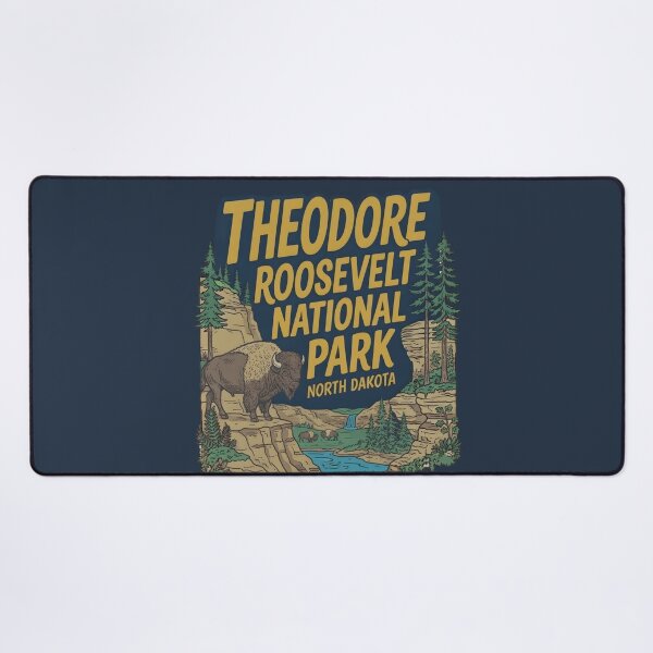 Item preview, Theodore Roosevelt National Park North Dakota Cute Bison Landscape designed and sold by HowToCanadian.