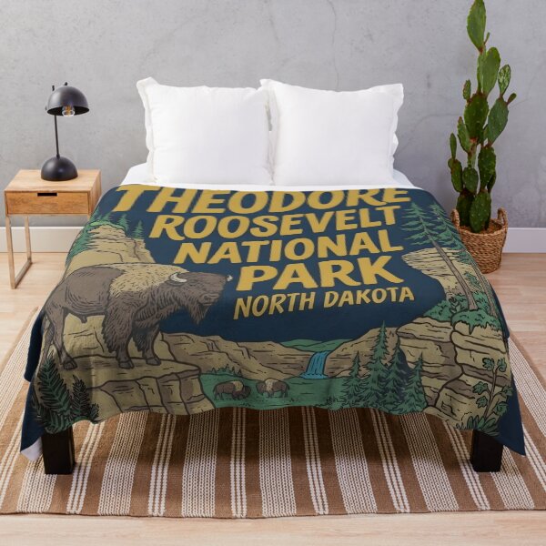 Item preview, Theodore Roosevelt National Park North Dakota Cute Bison Landscape  designed and sold by HowToCanadian.