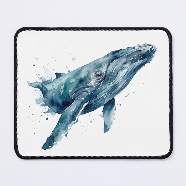 Item preview, Watercolor Humpback Whale Painting designed and sold by Illustration Rk.