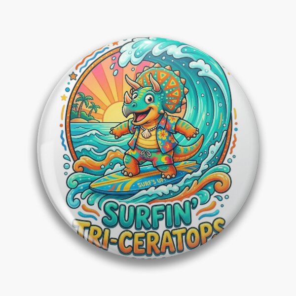 Item preview, SURFIN' TRICERATOPS designed and sold by likbatonboot.