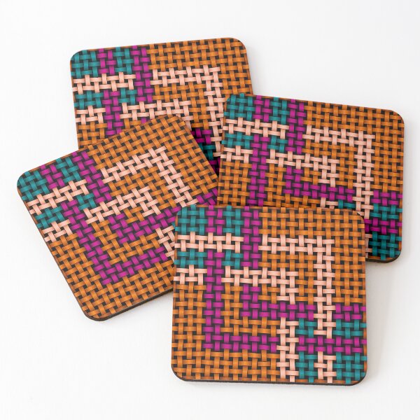 Item preview, Abstract Geometric Weave Art — Tribal Inspired Color Grid designed and sold by Ihor Ivanov.