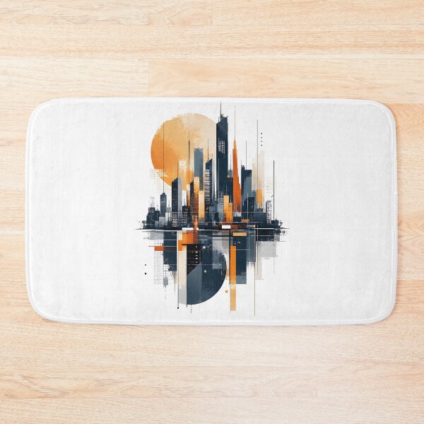Item preview, Urban Geometry Abstract Modern Cityscape Contemporary Skyline Graphic designed and sold by dytf79.