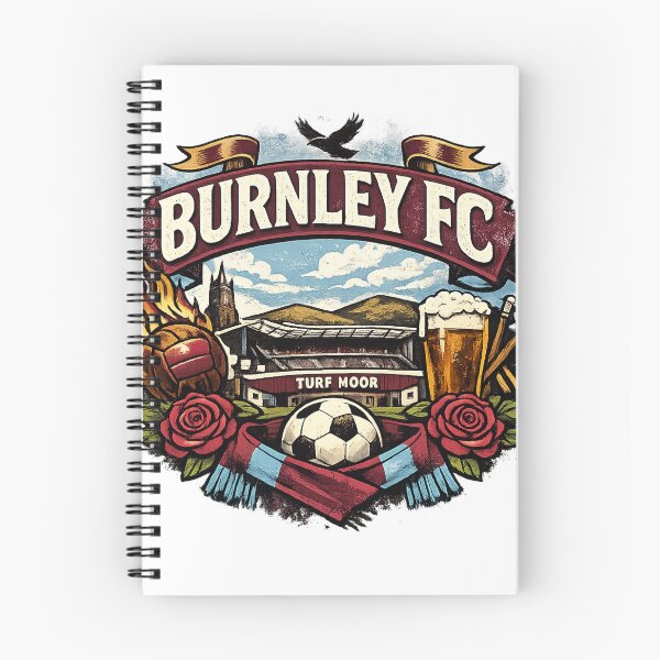 Item preview, Burnley FC Vintage Football Fan Art | Turf Moor Claret Supporter Design designed and sold by GarnerSupplyCo.