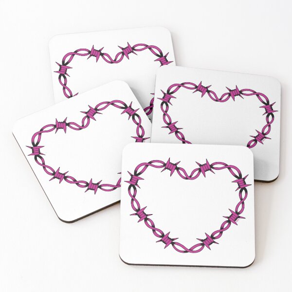 Item preview, Barbed wire heart hot pink designed and sold by Michelle Wenzy.