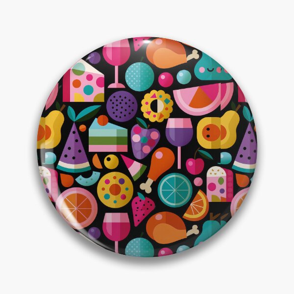 Item preview, Vibrant Geometric Food and Drinks Seamless Pattern designed and sold by colorful-white.