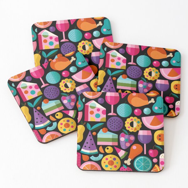 Item preview, Vibrant Geometric Food and Drinks Seamless Pattern designed and sold by colorful-white.