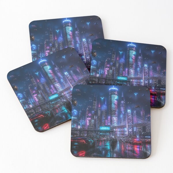 Item preview, San Francisco 2150 | Futuristic Cyberpunk Skyline | Neon Atlas  designed and sold by NSAstore.