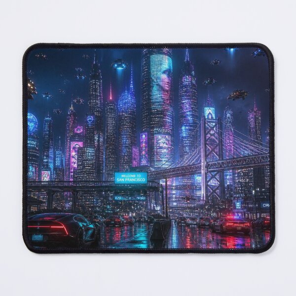 Item preview, San Francisco 2150 | Futuristic Cyberpunk Skyline | Neon Atlas designed and sold by NSAstore.