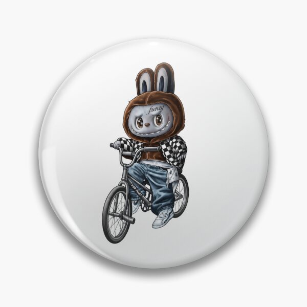 Item preview, Cute Anime Bunny Bear Riding BMX Bike Streetwear Style designed and sold by RoyalDeluxGo.