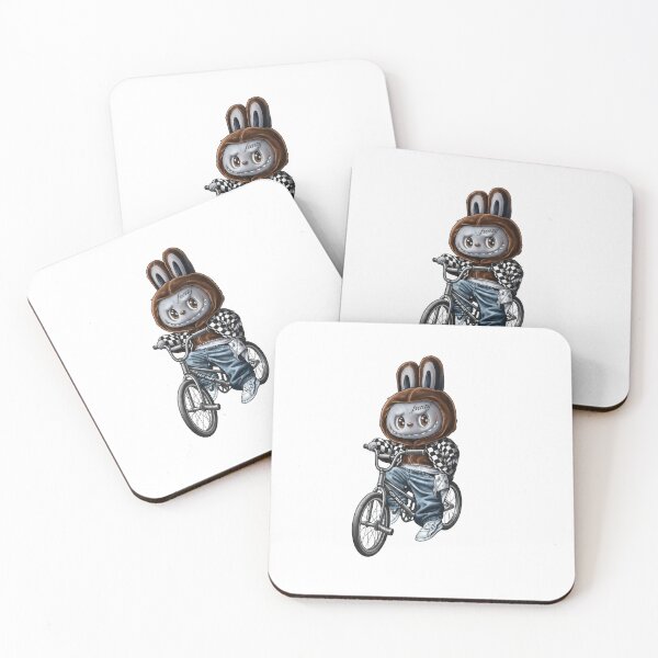 Item preview, Cute Anime Bunny Bear Riding BMX Bike Streetwear Style designed and sold by RoyalDeluxGo.