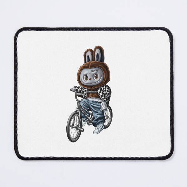Item preview, Cute Anime Bunny Bear Riding BMX Bike Streetwear Style designed and sold by RoyalDeluxGo.