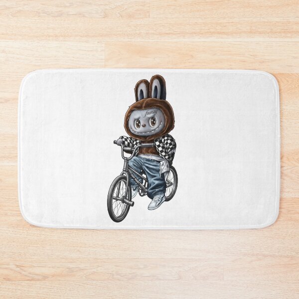 Item preview, Cute Anime Bunny Bear Riding BMX Bike Streetwear Style designed and sold by RoyalDeluxGo.