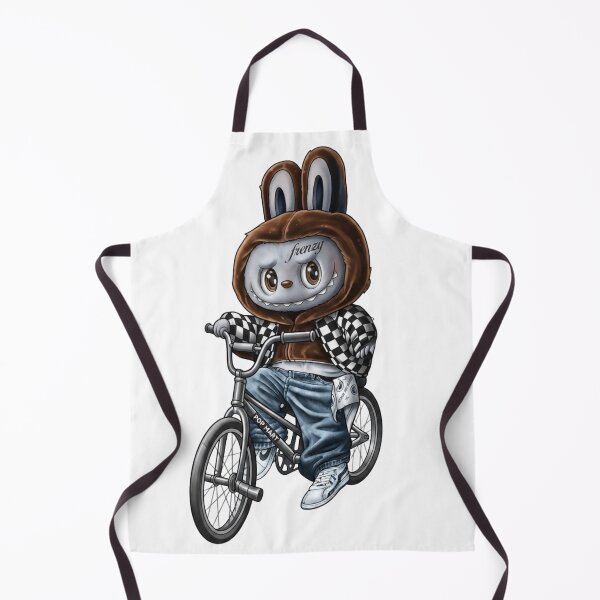 Item preview, Cute Anime Bunny Bear Riding BMX Bike Streetwear Style designed and sold by RoyalDeluxGo.