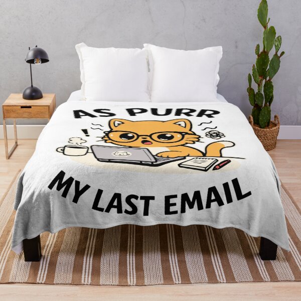 Item preview, As Purr My Last Email designed and sold by Traveldrawings.