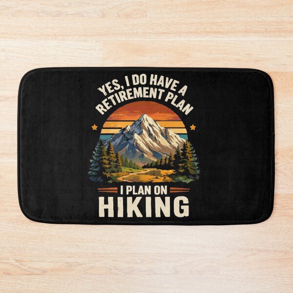 Item preview, Yes I Do Have A Retirement Plan I Plan On Hiking - Mountain Retro Sunset Art designed and sold by BendyBeasts.