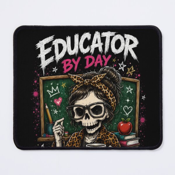 Item preview, Educator By Day Rockstar Teacher Skull Humor designed and sold by markymaarty.