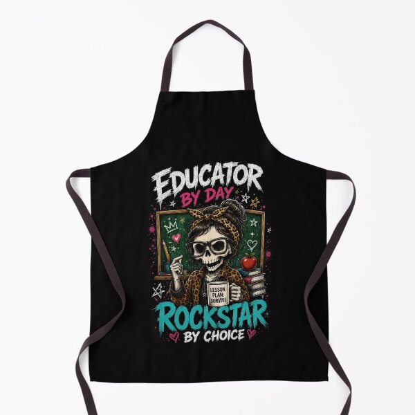 Item preview, Educator By Day Rockstar Teacher Skull Humor designed and sold by markymaarty.