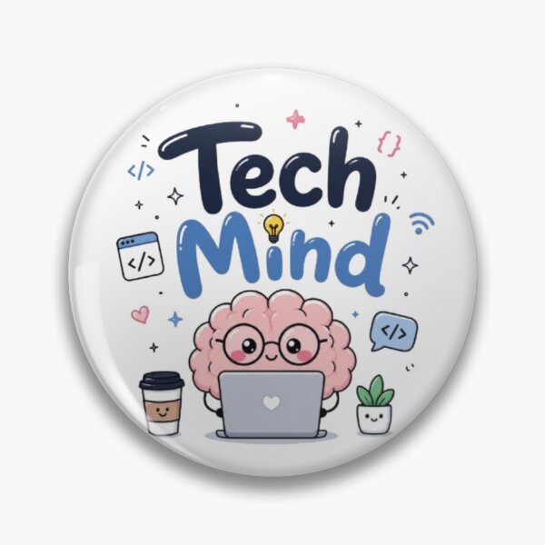 Item preview, Tech Mind Cute Kawaii Coding Brain | Programmer Geek Laptop Sticker | Tech Lover Gift designed and sold by Sanika arts .