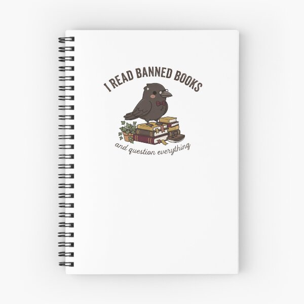 Item preview, I Read Banned Books and Question Everything Funny Bookish Pun designed and sold by Yellowriversss.