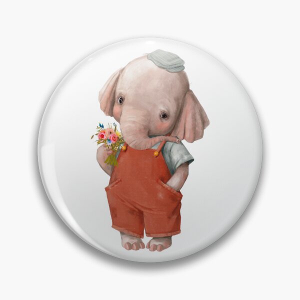 Item preview, Elephant Love Cute Baby Jumbo Wearing Overalls Design designed and sold by EveFarb.